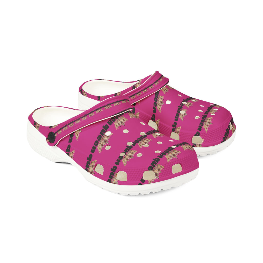 Pink "Queen" Crown Clogs