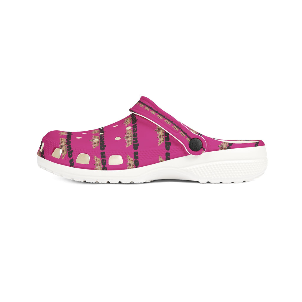 Pink "Queen" Crown Clogs