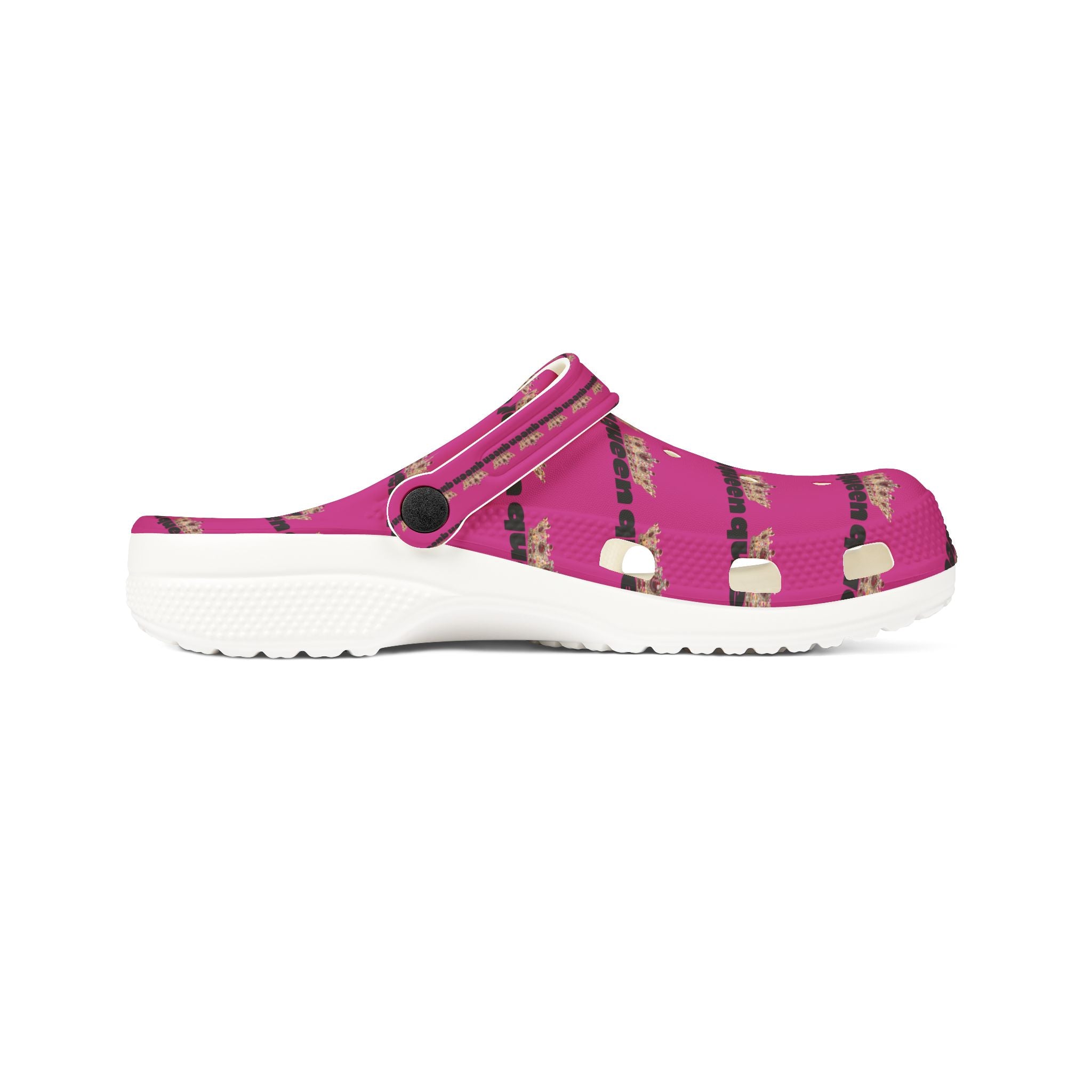 Pink "Queen" Crown Clogs