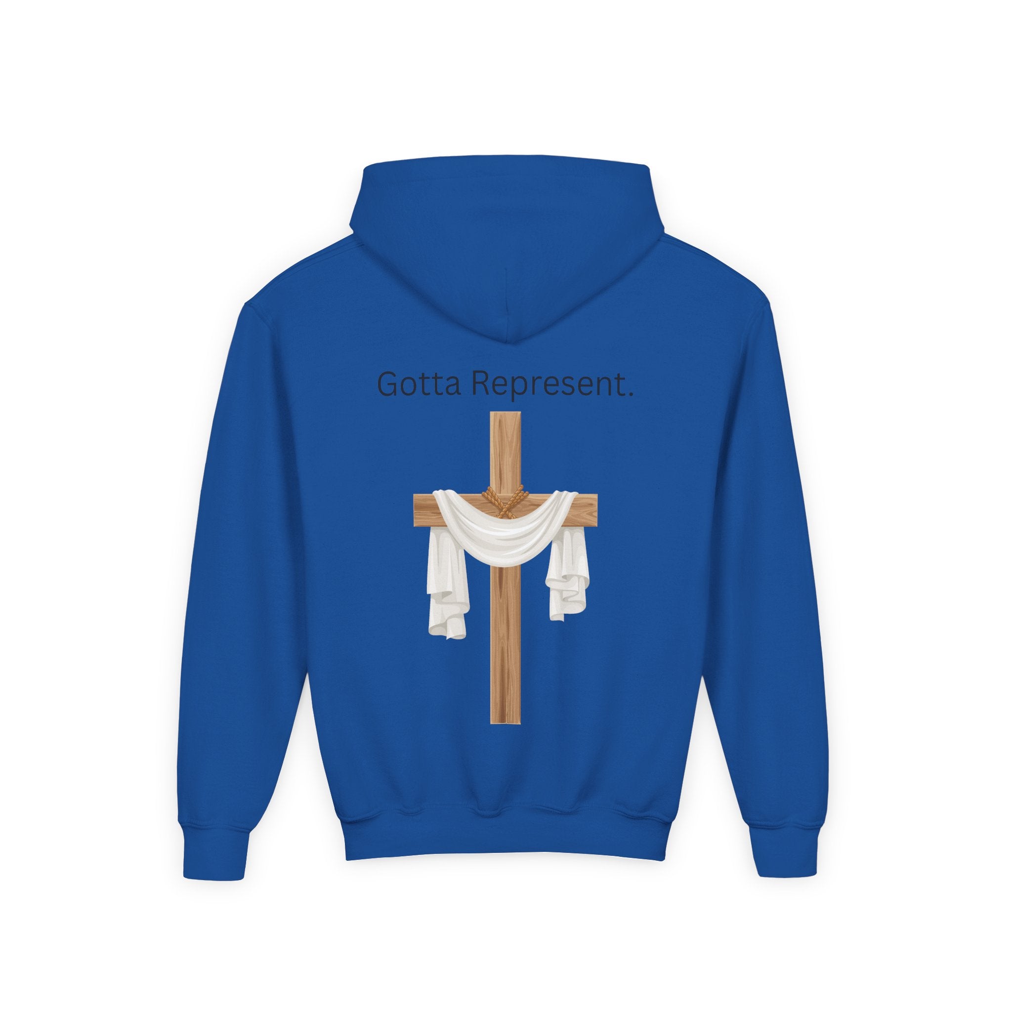 Youth Hoodie — "Be Good" Cross Prayer Christian Sweatshirt