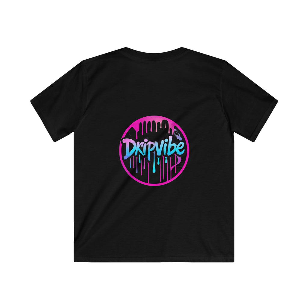 Kids "DripVibe" Graphic Tee — Neon Drip Logo Shirt for Boys & Girls
