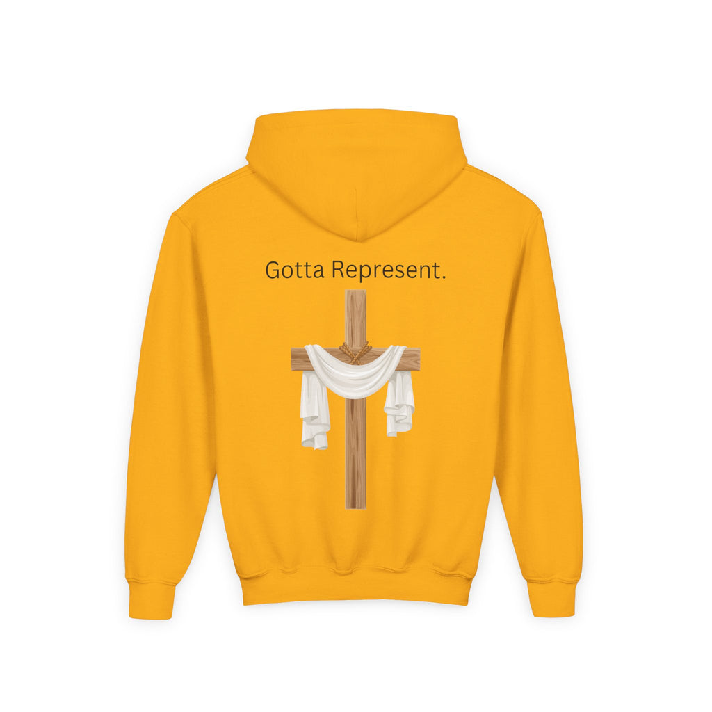 Youth Hoodie — "Be Good" Cross Prayer Christian Sweatshirt