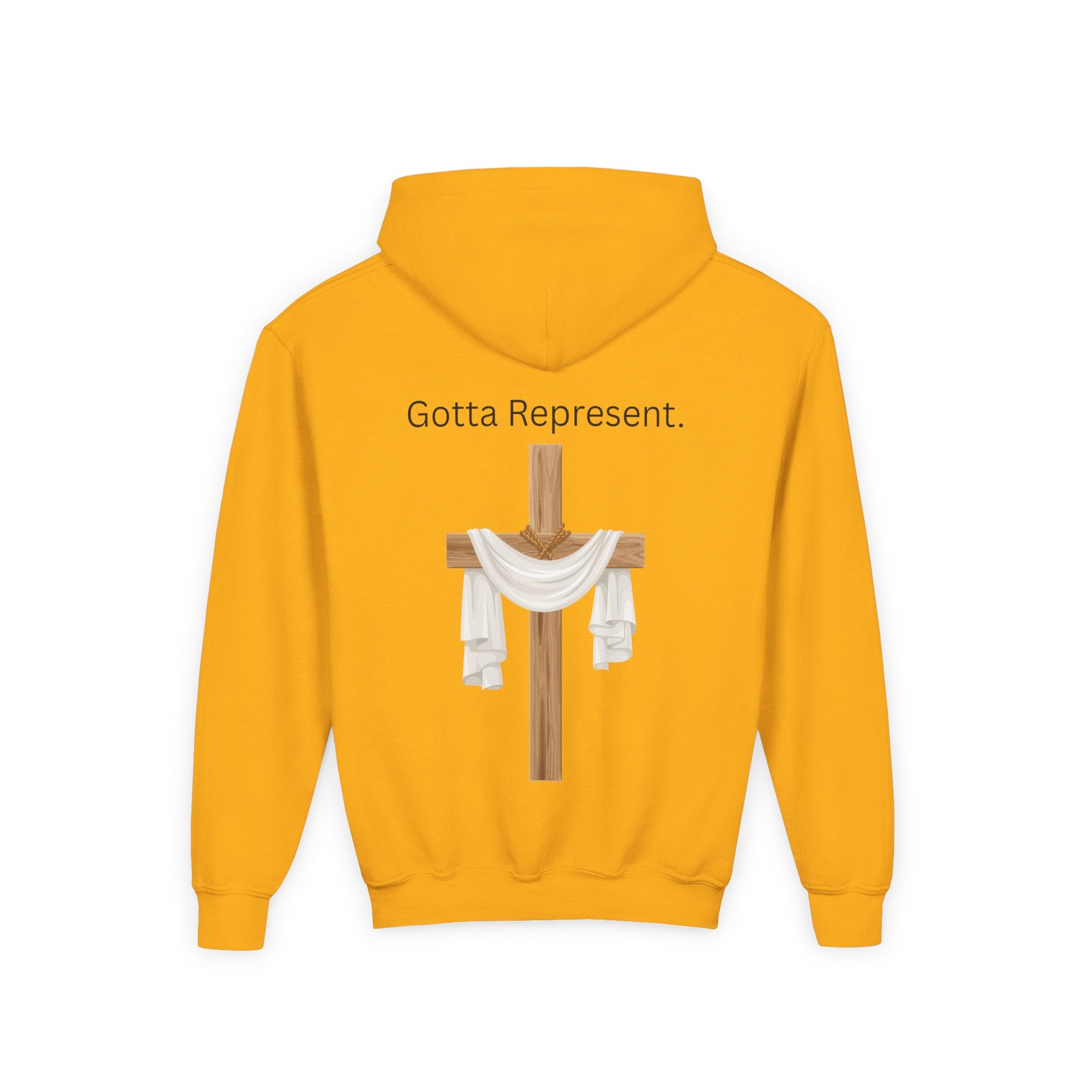 Youth Hoodie — "Be Good" Cross Prayer Christian Sweatshirt