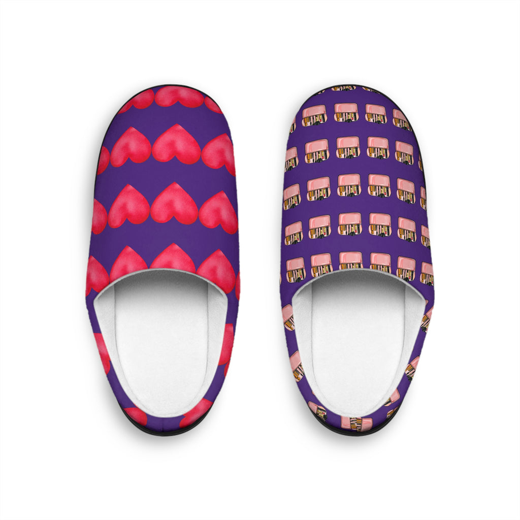 Heart & Lipstick Indoor Slippers (Adult)