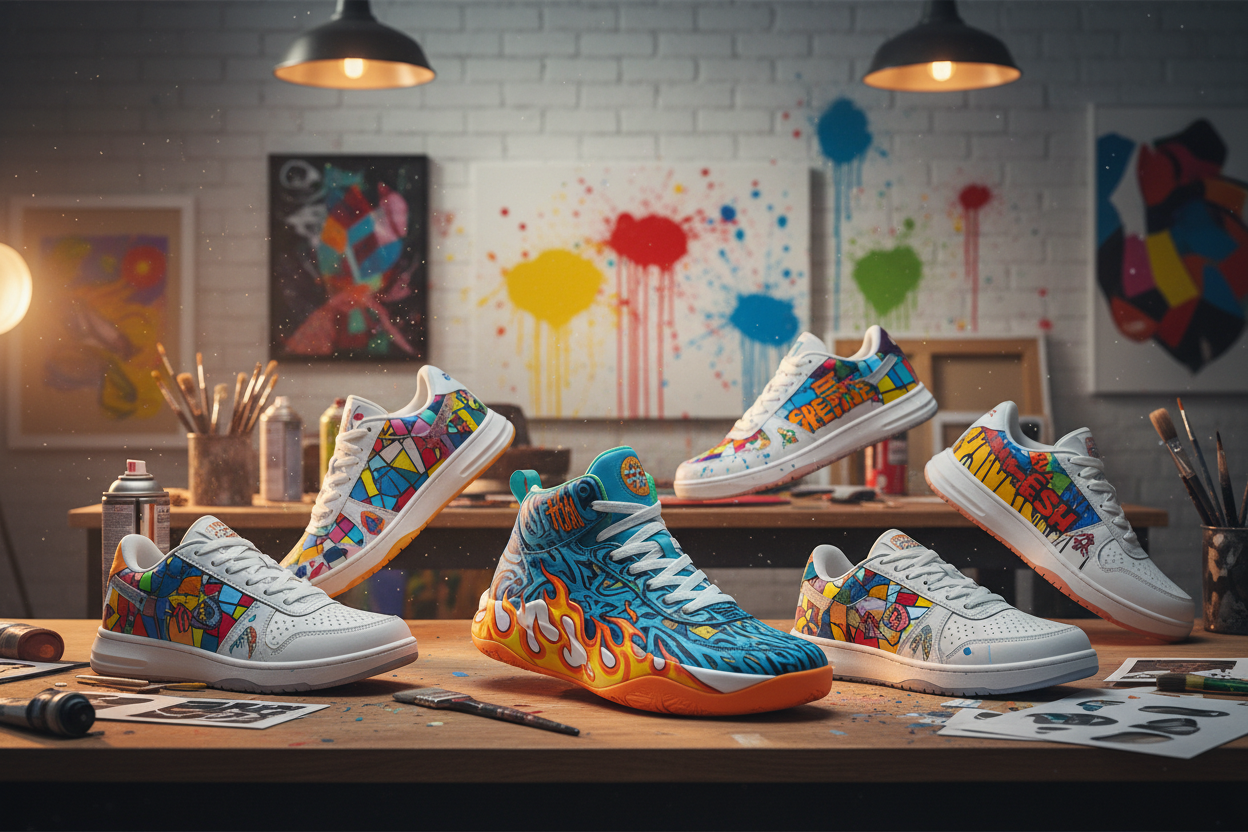 custom shoes background